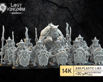 Immortal Regiment, Infernal Dwarves | Dwarves Heavy Infantry Warriors, Lost Kingdom Miniatures | 3d printed
