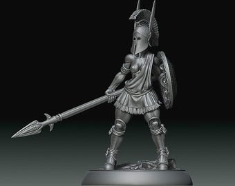 Atalanta - Palace Guard Commander - Greek Empire, Ancient Greece, The Good Brick | 3d printed Tabletop Miniatures