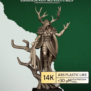 Feral Elf Druid - Highlands Miniatures | 3d printed Tabletop Miniatures