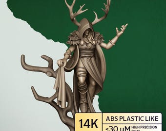 Feral Elf Druid - Highlands Miniatures | 3d printed Tabletop Miniatures