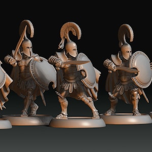 Ancient Greek Hyspaspist - Greek Empire, Ancient Greece miniatures, The Good Brick | 3d printed tabletop