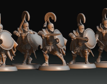 Ancient Greek Hoplites - Ancient Greece, The Good Brick | 3d printed Tabletop Miniatures