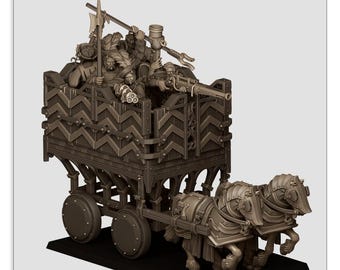 Sunland Armored Wagon - Highlands Miniatures | 3d printed Tabletop Miniatures