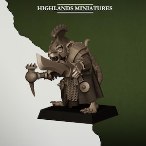 Sewer Vermin Lord - Highlands Miniatures Tabletop Figures for RPG & Wargaming Collectibles, ratmen, rats