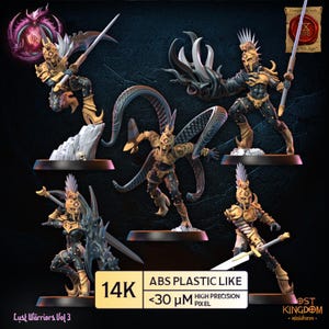 Lust Fallen Warriors, Lust Warriors | Warriors of the Dark Gods Tabletop Wargaming Miniature for Battle Games, Lost Kingdom Miniatures