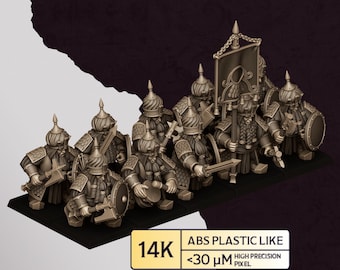 Sons of Marduk Dwarves Warriors with one-handed or two-handed weapons, Tabletop Wargaming, Highlands Miniatures