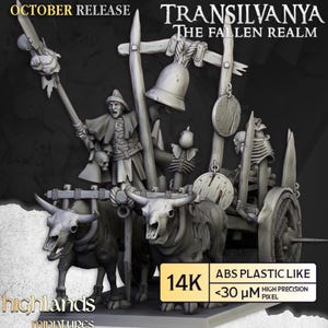 Transilvanya Corpse Cart - Highlands Miniatures | 3d printed Tabletop Miniatures