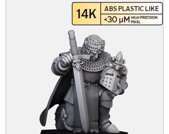 Gallia Praying Knight - Highlands Miniatures | 3d printed Tabletop Miniatures