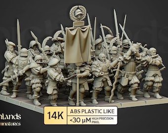 The Landsknechts of Soltau - Highlands Miniatures | 3d printed Tabletop Miniatures