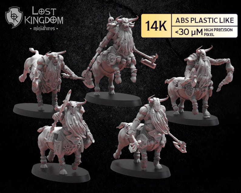 Bul-thaurs, Infernal Dwarves | Centaur Beastmen Miniatures – Chaos Bull ...