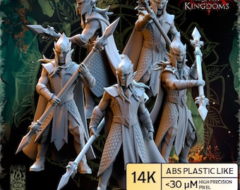 Evergreen Elves Forest Militia - The Beholder Miniatures | 3d printed Tabletop Miniatures