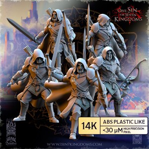 Silvermoor Elves Shades of Ashur - The Beholder Miniatures | 3d printed Tabletop Miniatures