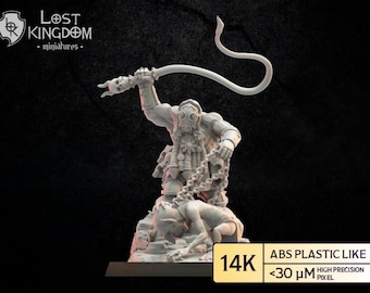 Magmhôrin Slaver, Infernal Dwarves Slavemaster Miniature, Lost Kingdom Miniatures  | 3d printed Tabletop Miniatures