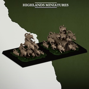 Sewer Vermin Rat Swarms - Highlands Miniatures Tabletop Figures for RPG & Wargaming Collectibles