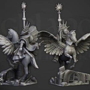 High Mage of Sunland on Pegasus - Highlands Miniatures | Tabletop Figures, Fantasy Mini & Collectibles, Empire, Empire of Men