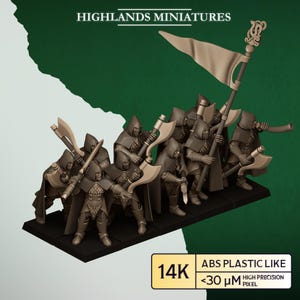 Wood Elves Feral Axemen - Highlands Miniatures | Tabletop RPG Figures, Fantasy Mini Statues & Collectibles, Wood Elves, Wildwood Rangers