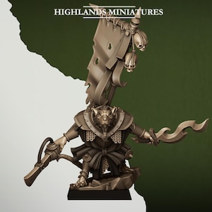 Sewer Vermin Warlord - Highlands Miniatures Tabletop Figures for RPG & Wargaming Collectibles, ratmen, rats, ratman lord