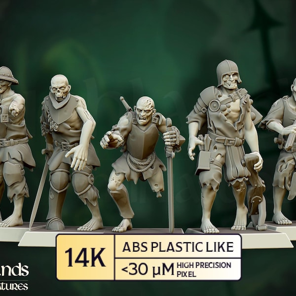 Transilvanya Zombie Warriors - Highlands Miniatures | 3d printed Tabletop Miniatures