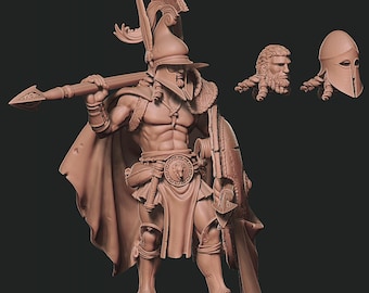 Tassos - Trathian Wolves leader - Ancient Greek - Greek Empire, The Good Brick | 3d printed Tabletop Miniatures