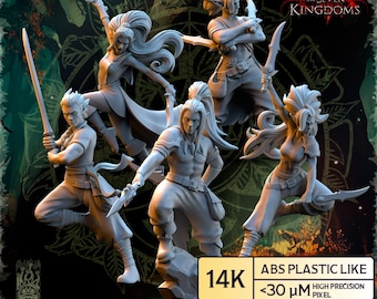 Evergreen Elves Death Dancers - The Beholder Miniatures | Tabletop RPG Figures, Fantasy Mini Statues & Collectibles