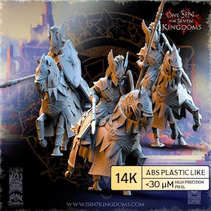 Silvermoor Elves Knights of Ashur - The Beholder Miniatures | 3d printed Tabletop Miniatures