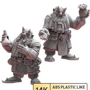 Magmhôrin Merchants, Infernal Dwarves | Evil Dwarf Trader, Infernal Dwarves Merchant Miniature – Tabletop Wargaming, Lost Kingdom Miniatures