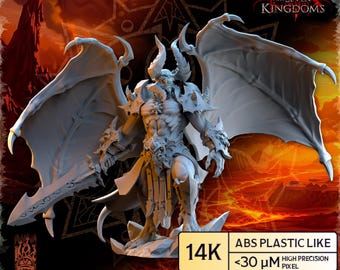 Azagoth, Prince of Mayhem demon lord, The Beholder Miniatures | 3d printed Tabletop Miniatures