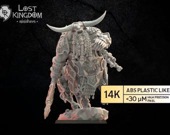 Hurgroth Taurukh Hero, Infernal Dwarves Bull Centaur Champion, Lost Kingdom Miniatures  | 3d printed Miniatures