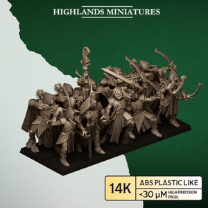 Wood Elves Feral Archers - Highlands Miniatures | Tabletop RPG Figures, Fantasy Mini Statues & Collectibles, Wood Elves, Wood Elf
