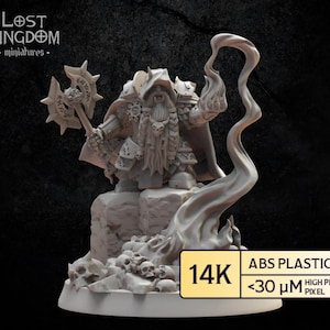 Khurin, the Disowned, Infernal Dwarves | Evil Dwarf Wizard | Infernal Dwarves Mage Miniature – Tabletop Wargaming, Lost Kingdom Miniatures