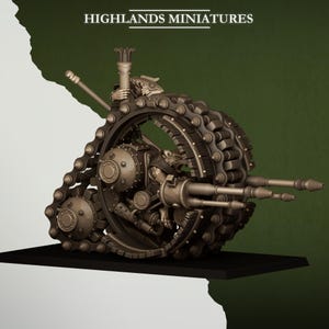 Sewer Vermin Wheeled Engine - Highlands Miniatures Tabletop Figures for RPG & Wargaming Collectibles, ratmen, rats, ratman machine