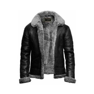 Handmade Leather B3 Bomber Jacket: Vintage RAF Aviator Flight Coat