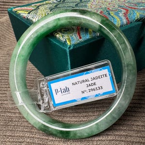 53mm  Green Jade Bangle – Elegant Symbol of Luck, Prosperity & Timeless Beauty | Unique and Meaningful Gift