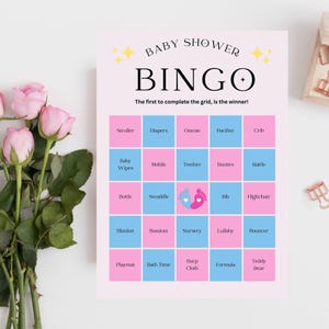 Minimalist Baby Shower Bingo Cards (EDITABLE) - Digital Download, Printable.