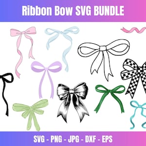 Ribbon Bow Svg Bundle, Bow Svg, Bow Png, Coquette Bows Svg, Hand Drawn Bow Clipart, Hair Bow Svg, Ribbon Bow Outline Svg, Digital Download.