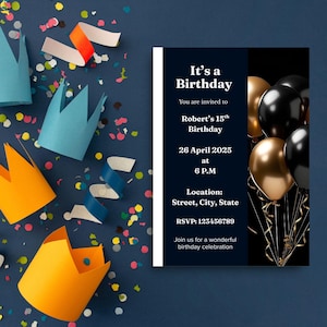 Junte-se a nós para a festa de 15 anos do Robert – 26 de abril de 2025 | 18h | Uma noite de diversão, balões e comemoração aguarda!