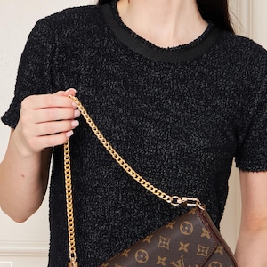 Luxus Kette Crossbody Gurt, Schulter, Taschen Anhänger, Henkel Gurt, Gold oder Silber, Schwarz für Ihre Taschen!