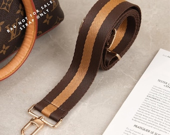 Adjustable Dark Brown & Golden Honey Crossbody Bag Strap - 1.5" Wide