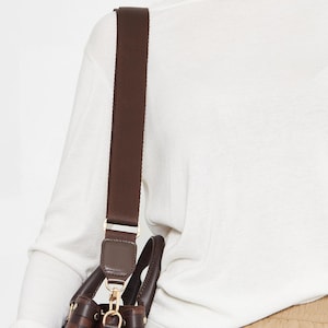 Crossbody Taschengurt, Verstellbarer Schultergurt, Vachetta Leder, 3,8 cm breiter Handtaschengurt, vielseitiger Taschengurt für Handtaschen,