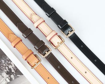 Adjustable Vachetta Leather Bag Strap: Crossbody or Shoulder