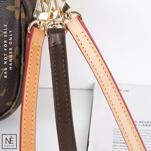 Vachetta Leder Taschengurt, Ersatz für Taschengurt, Schultergurt mit oberem Griff, perfekt für NOE, Neo Noé, Noe Epi, honigbrauner Naturgurt