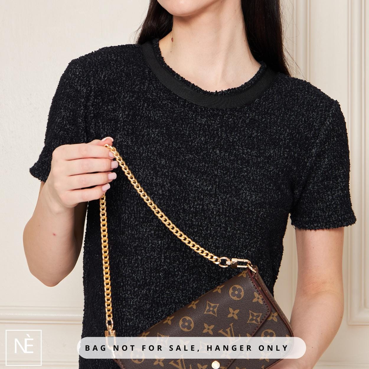 Luxury Chain Bag Strap: Gold, Silver, Black - Oval, Rope, Curb Link