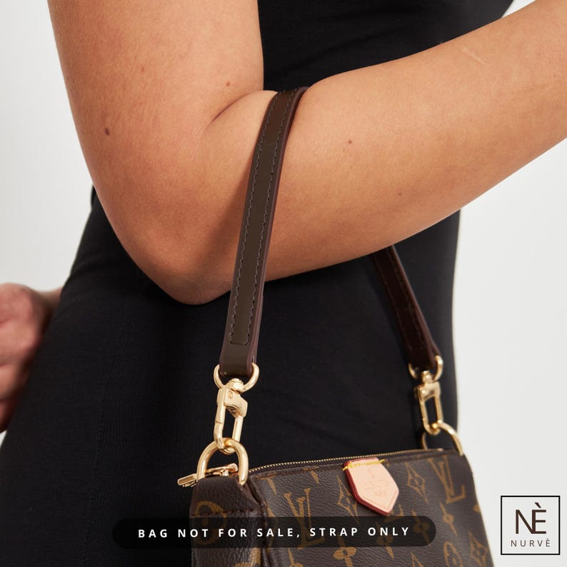 Vachetta Leather Bag Strap, Slim Purse Strap, Top Handle Shoulder Strap, Pochette Accessoires, Leather Bag Handle, Brown,Honey,Natural Color image 10
