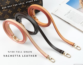 Vachetta Leather Purse Bag Strap Crossbody, Shoulder, or Top Handle  Slim Multi Pochette Honey, Brown, Natural