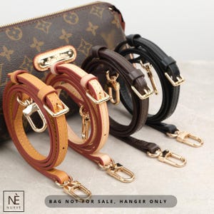 Premium Vachetta Leather Slim Purse Strap – Handcrafted Adjustable Bag Strap | 0.40 ınc 1 cm Thin Crossbody Leather Strap,