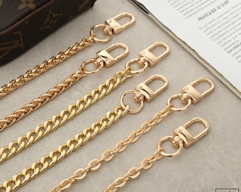 Luxury Crossbody Chain Strap, Shoulder, Handle Oval Chain, Bag Charm, Adjustable Bag Chain Strap,  Gold Chain Strap, Gold For Your Bags!