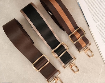 Correa de repuesto para bolso: correa ajustable con cierres metálicos, cómoda y ancha para el hombro.