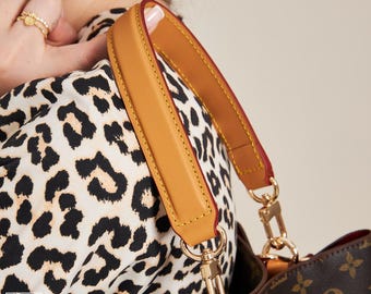 Schultergurt & Schultergurt aus Vachetta Leder, Ersatzriemen für Designertaschen, passend für Noe, Neo, Noé, , Braun, Schwarz