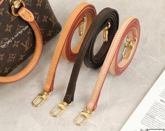 Vachetta Leather Bag Strap, Pochette Accessoires Handle, Slim Shoulder Purse Strap