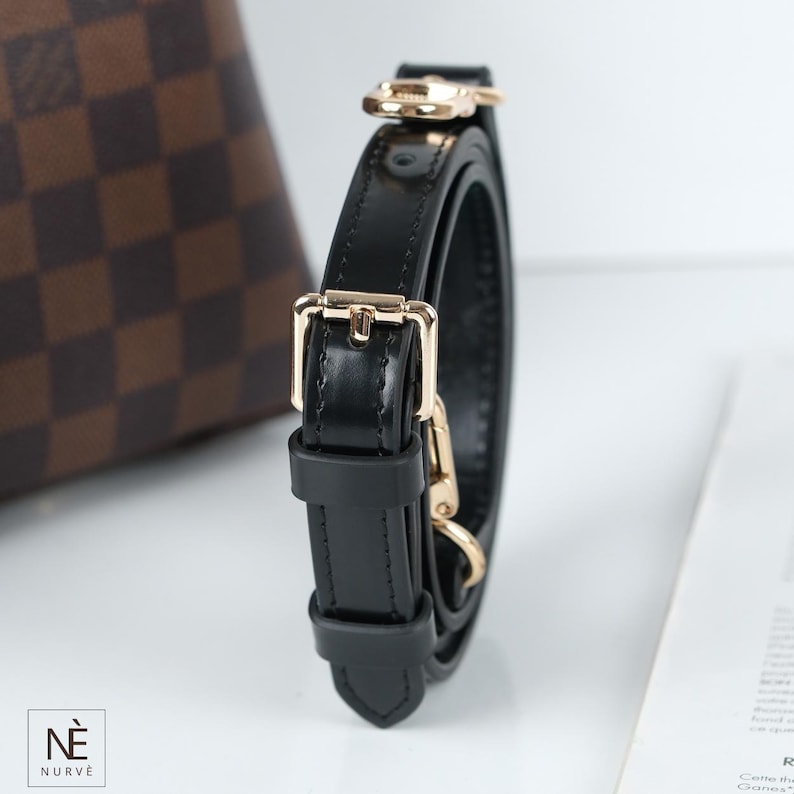 Alça de couro Vachetta para Pochette Accessoires, alça transversal ajustável para bolsa, alça de reposição para bolsa, cores Natural e Mel imagem 10